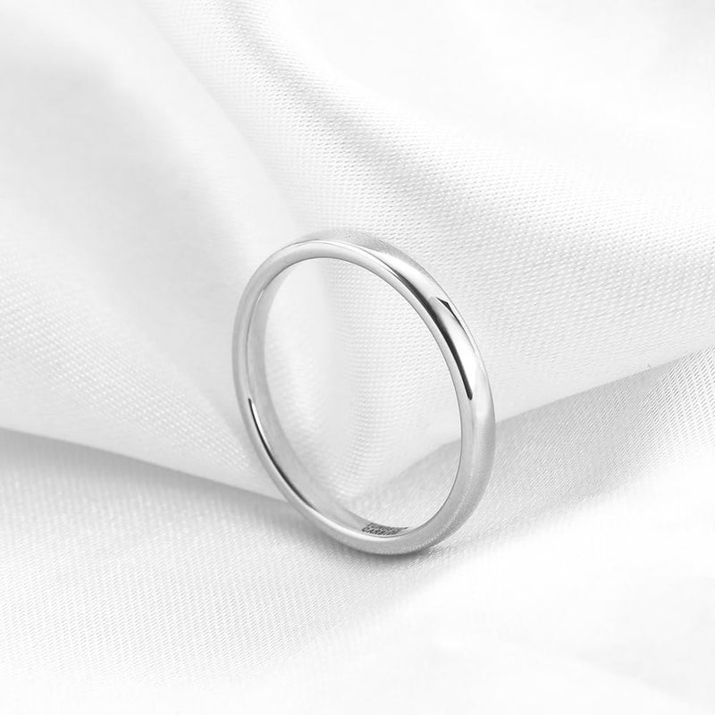 VQYSKO Tungsten Wedding Band Ring for Men Women | 2mm 4mm 6mm 8mm Gold Domed Tungsten Wedding Band Ring for Men Women High Polish Comfort Fit | Size 5-14 - Image 4
